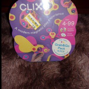 Clixo Grab & Go - Pink/Yellow: Creative Educational Magnetic Set New